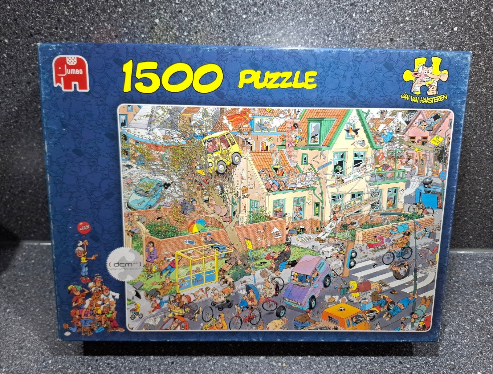 Jan van Haasteren puzzel 15.00 stukjes, Ophalen of Verzenden, 500 t/m 1500 stukjes, Zo goed als nieuw
