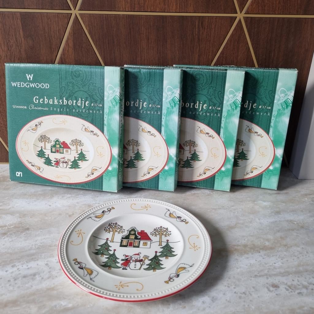 Wedgwood windsor christmas gebaksborden, Huis en Inrichting, Keuken | Servies, Nieuw, Ophalen of Verzenden, Bord(en), Wedgwood