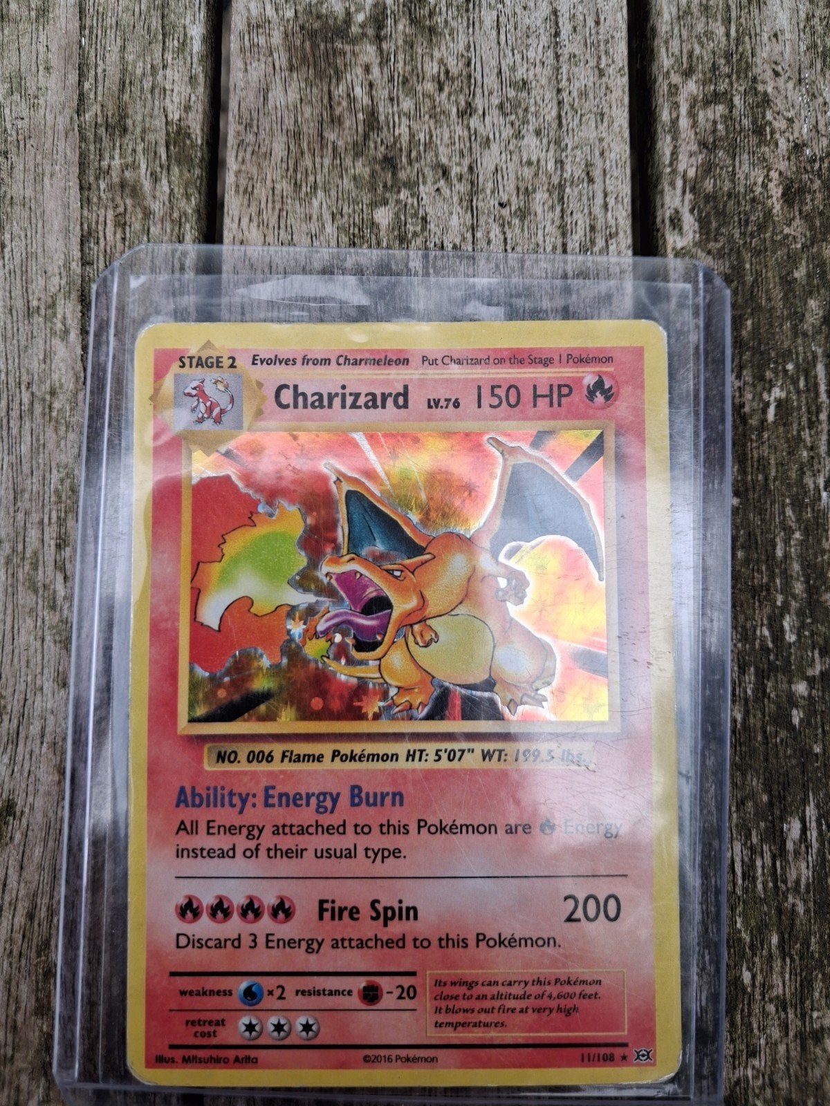 Charizard Pokémon Kaart 11/108 XY Evolutions Holo, Hobby en Vrije tijd, Verzamelkaartspellen | Pokémon, Ophalen of Verzenden, Gebruikt