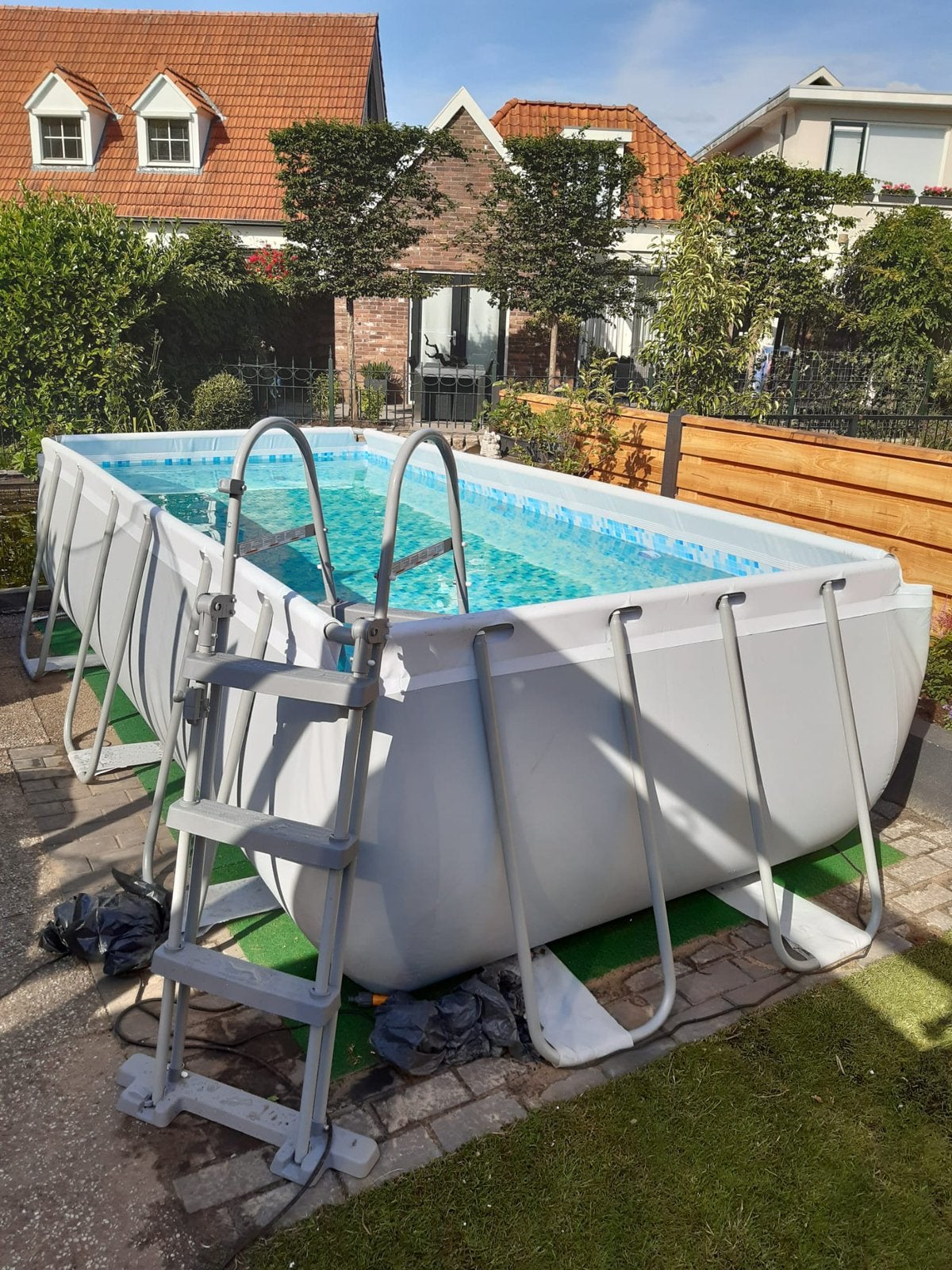 Zwembad intex (412 x 201 x 121), 200 tot 300 cm, Zo goed als nieuw, Rechthoekig, Ophalen
