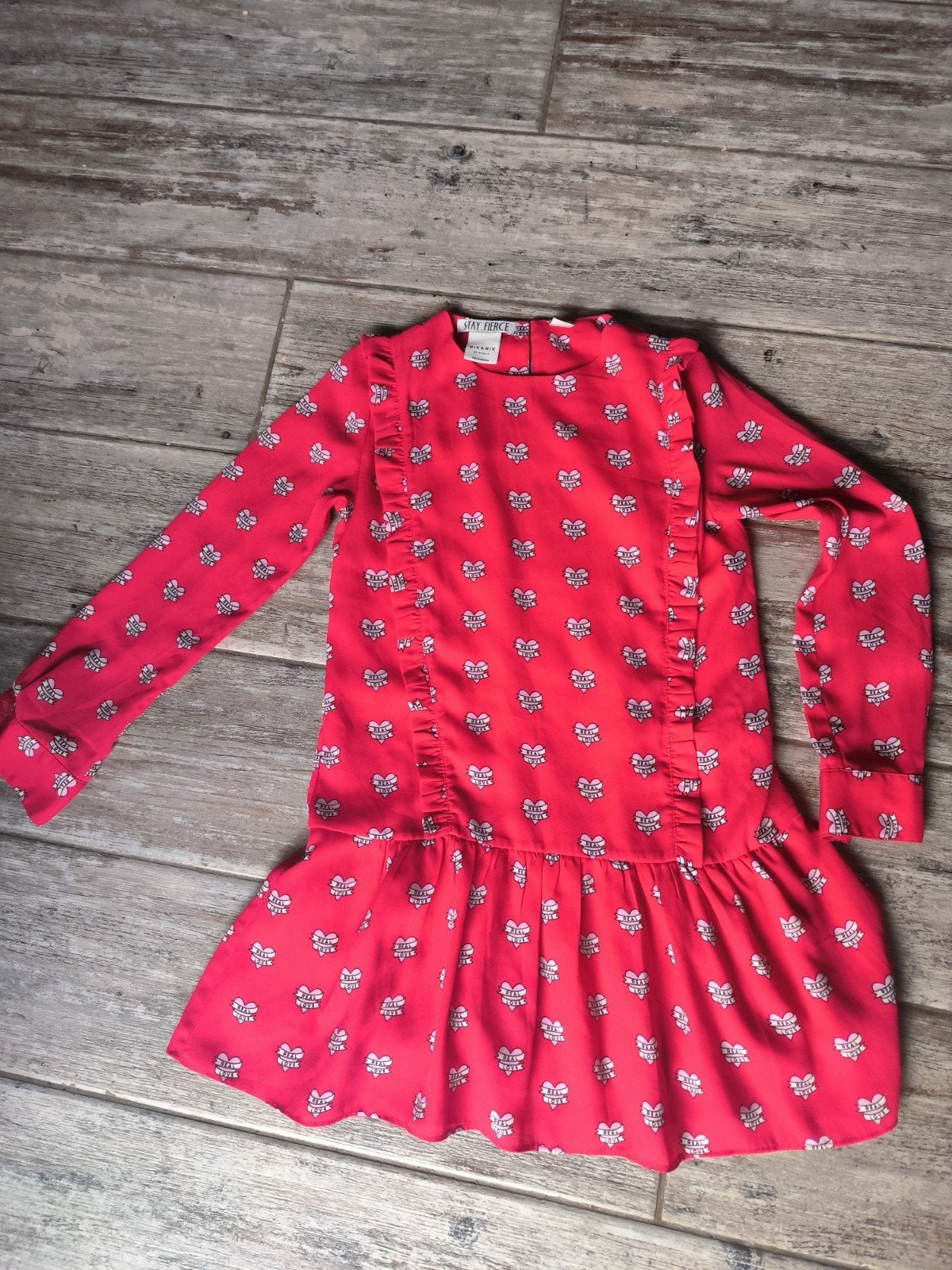 Nik & Nik jurkje rood maat 140, Kinderen en Baby's, Meisje, Ophalen of Verzenden, Zo goed als nieuw, Jurk of Rok