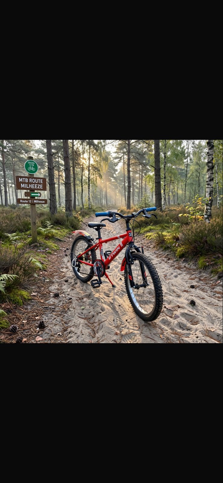 B'Twin Rockrider ST 100 Mountainbike - Rood/Zwart, Fietsen en Brommers, Hardtail, Zo goed als nieuw, Ophalen, Overige merken