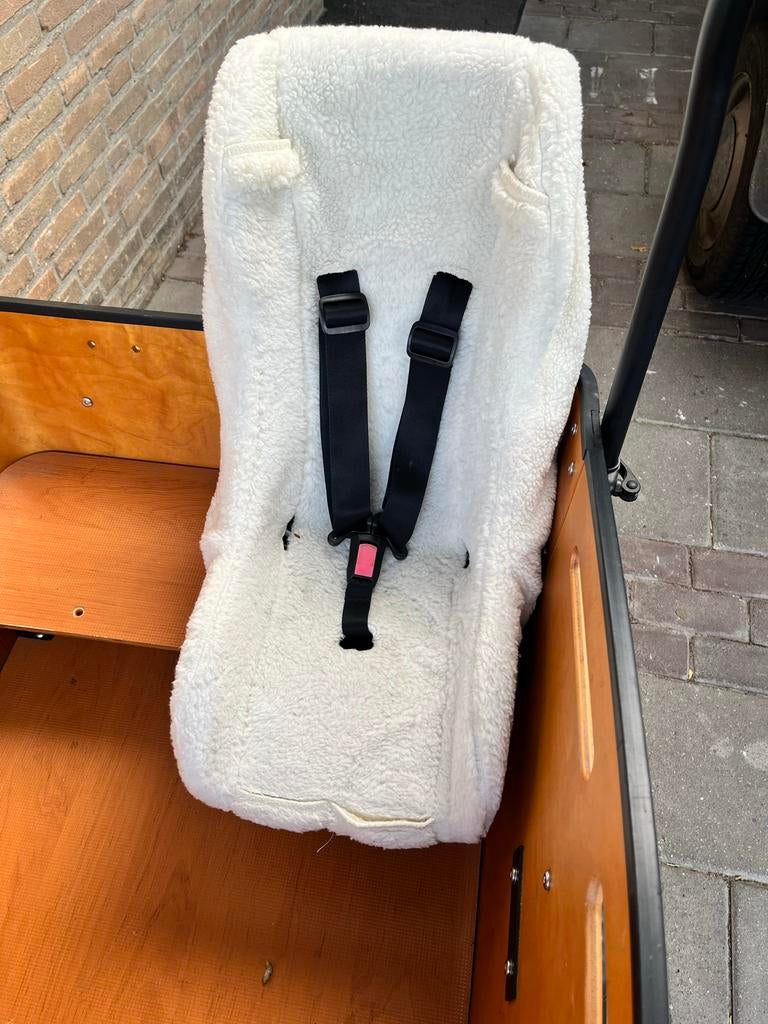 Comfortabele baby-dreumes zitje voor bakfiets, Gebruikt, Overige methoden, Ophalen, 0 t/m 10 kg