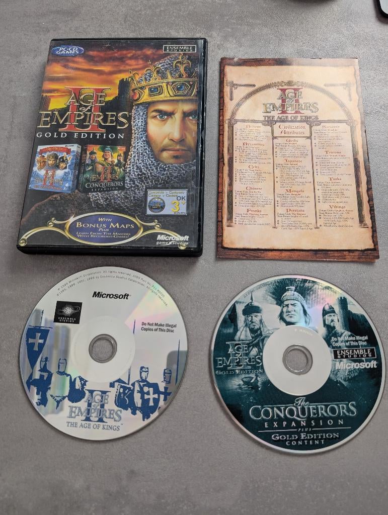 Age of empires 2 gold edition PC, Spelcomputers en Games, 1 speler, Ophalen of Verzenden, Zo goed als nieuw, Strategie en Constructie