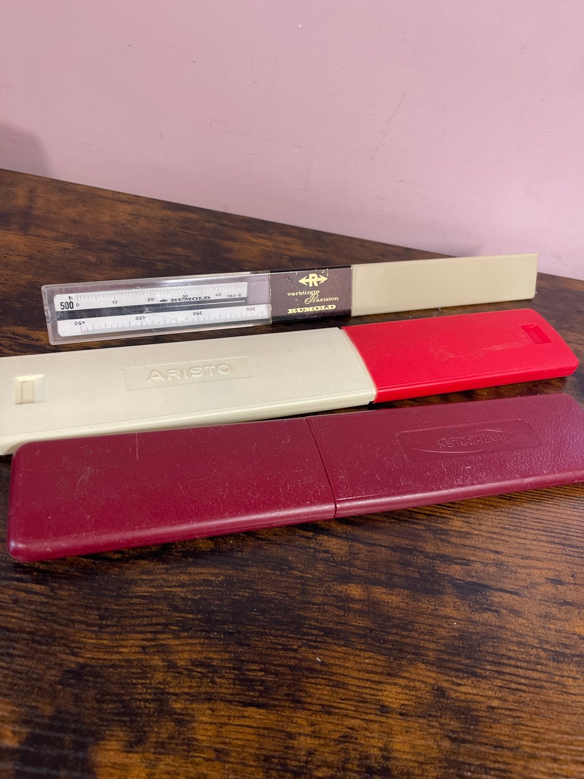 Vintage Aristo, RUMOLD en RAPHOPLEX rekenlinialen, Ophalen of Verzenden