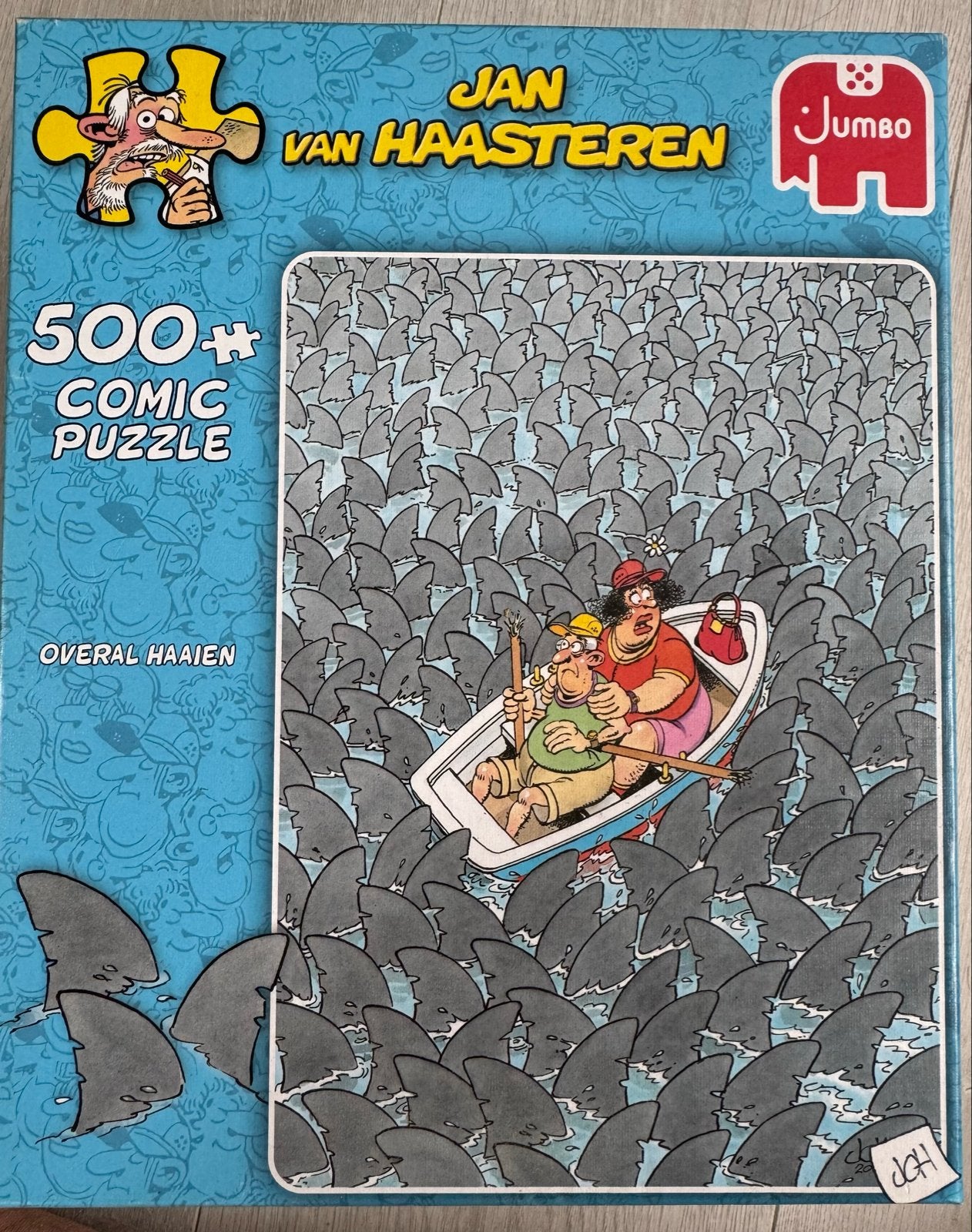 Jan van Haasteren 500+ Comic Puzzel - Overal Haaien, Een of twee spelers, Ophalen, Zo goed als nieuw