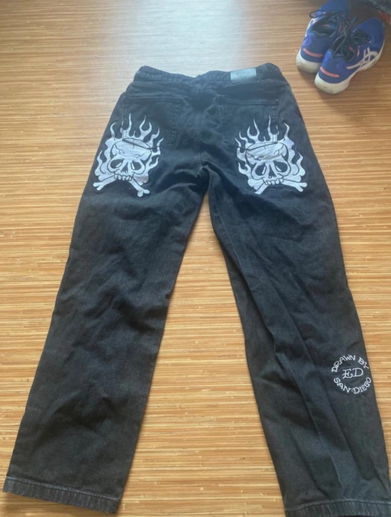 Ed Hardy Jeans met Skull Print - Zwart W32, Kleding | Heren, Ophalen, Gedragen, Zwart, W32 (confectie 46) of kleiner