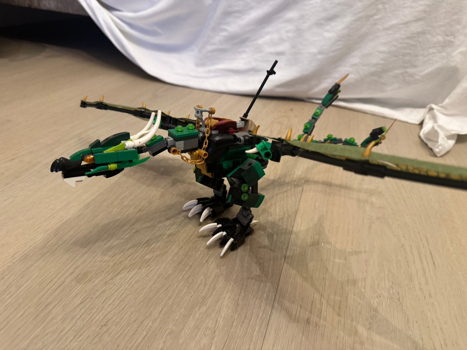 LEGO Ninjago 70593 Green NRG Dragon - zonder minifig, Ophalen of Verzenden, Zo goed als nieuw