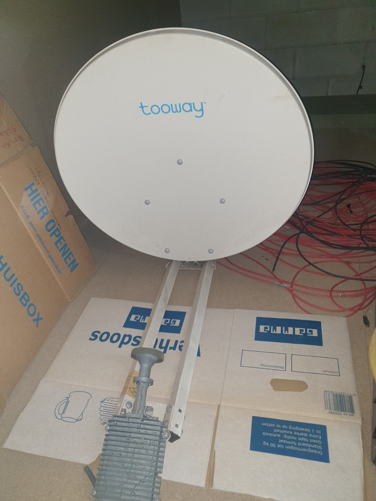 Tooway schotelantenne met LNB - Gebruikt, Audio, Tv en Foto, Schotelantennes, Gebruikt, (Schotel)antenne, Overige merken, Ophalen