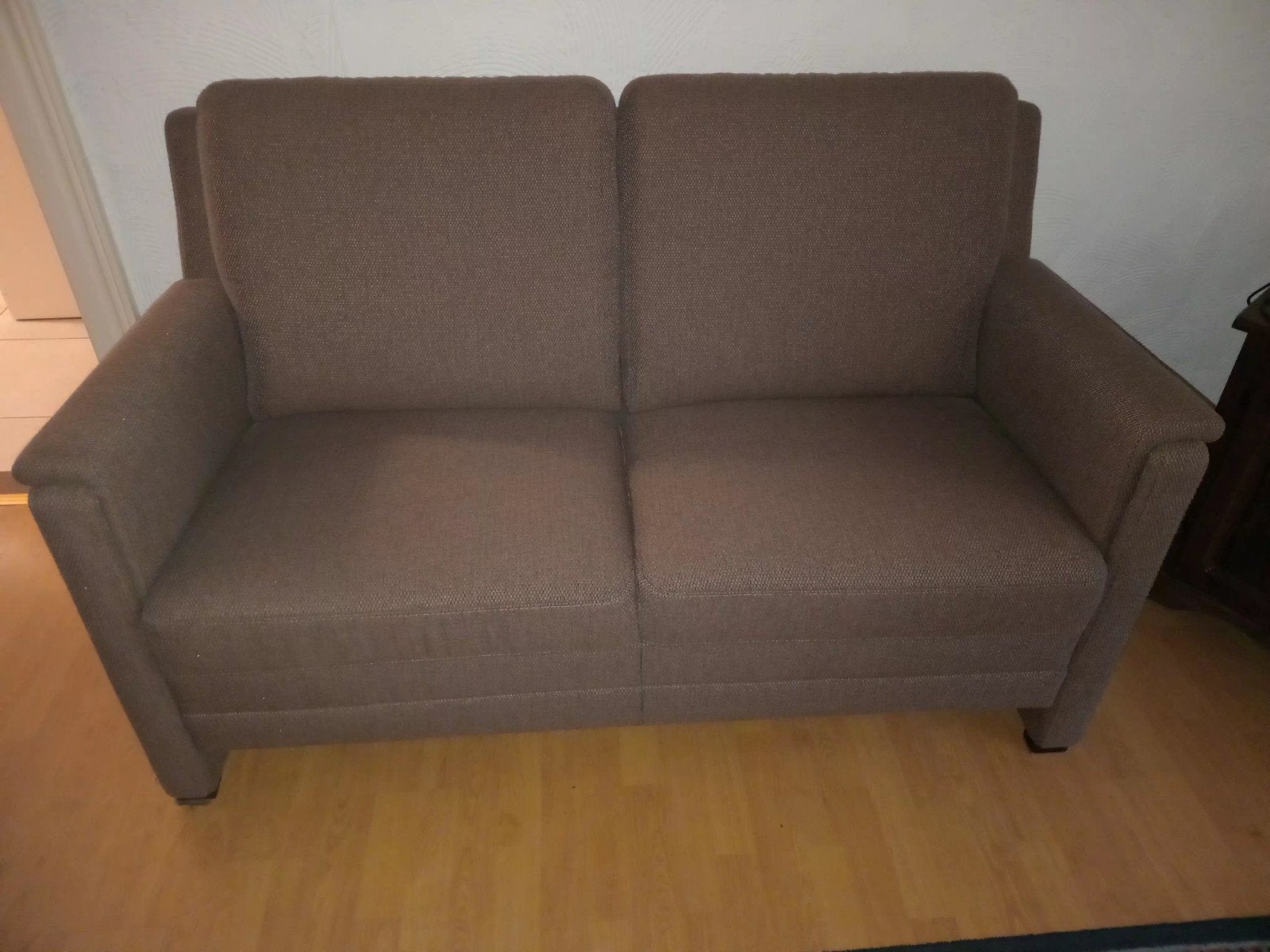 tweepersoonsbank, 21/2 bank en salontafel, Ophalen, Gebruikt, 150 tot 200 cm, Tweepersoons