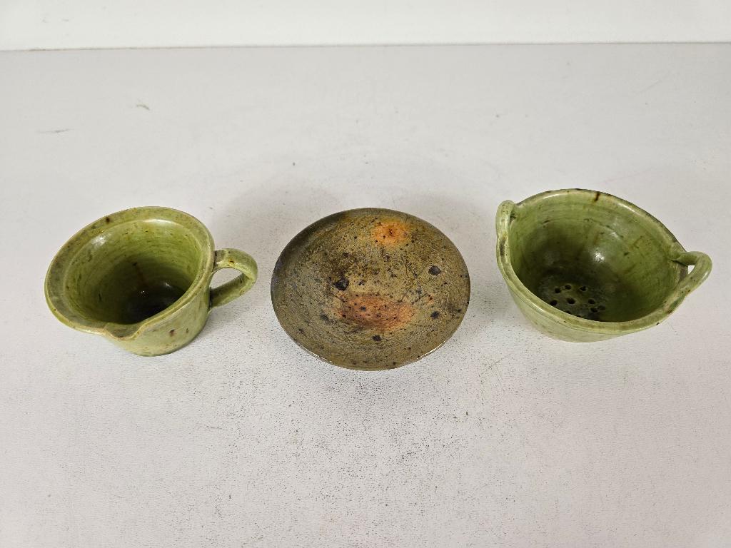 Geglazuurd aardewerk, kom zeef, Japan, midden 20e eeuw, Ophalen of Verzenden