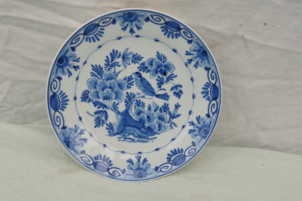 Delfs blauw bord ( Vogels en bloemen, Ophalen