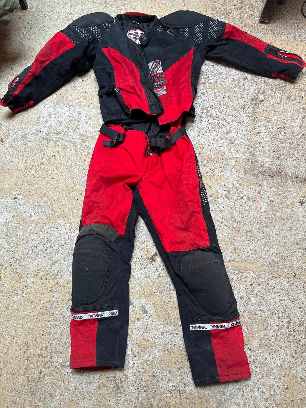 Rukka Gore-Tex Motorpak - Zwart/Rood (Combipak), Motoren, Ophalen of Verzenden, Tweedehands, Dames, Combipak