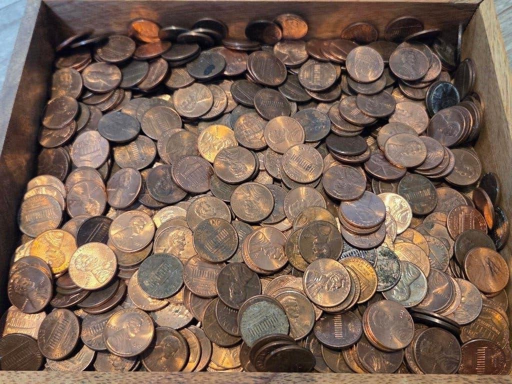 1.6Kg US one cent munten div jaren & designs dollar, Verzenden, Noord-Amerika, Setje