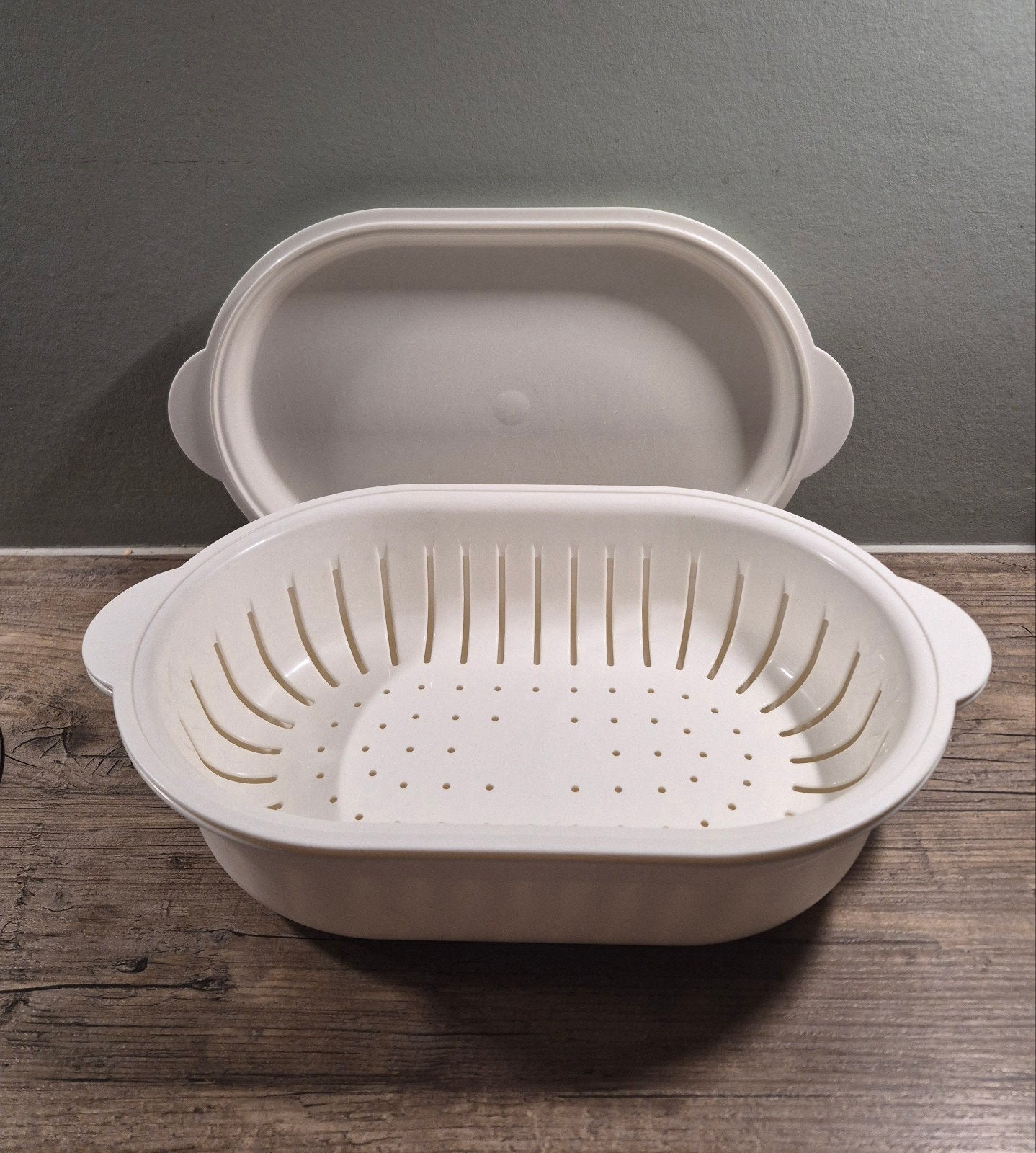 Tupperware serveerwonder XL ovaal, Wit, Overige typen, Ophalen of Verzenden, Zo goed als nieuw