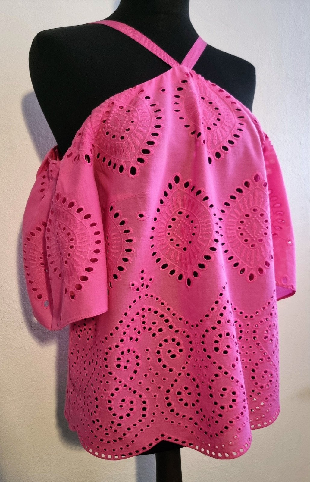 Biancoghiaccio Top L Felroze Italiaans WP110, Kleding | Dames, Maat 42/44 (L), Nieuw, Ophalen of Verzenden, Korte mouw