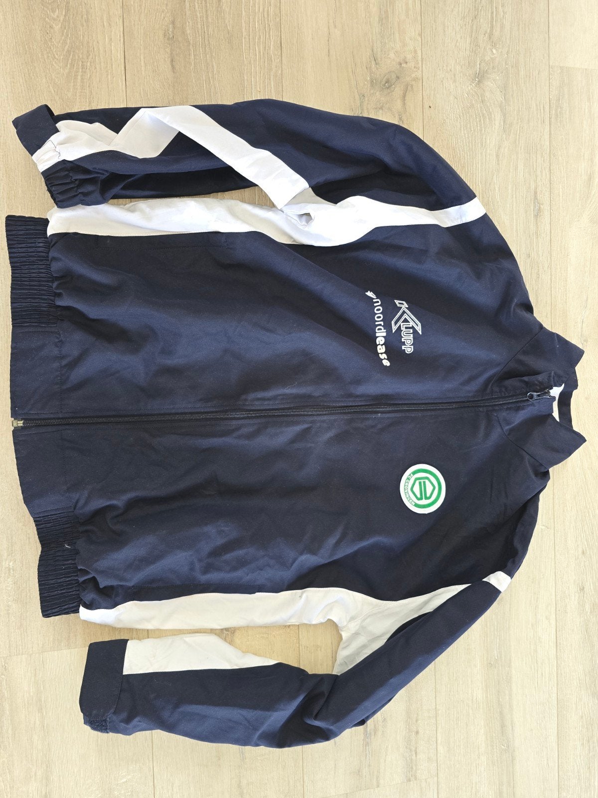 Klupp FC Groningen trainingsjack maat L, Maat 52/54 (L), Blauw, Klupp, Ophalen of Verzenden
