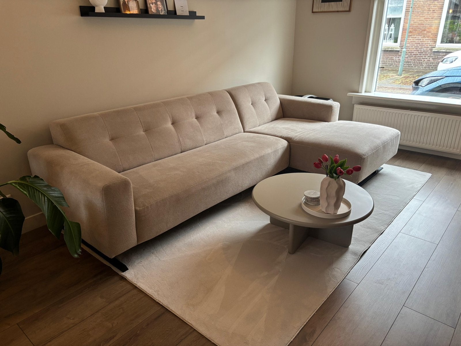 3 zits-hoekbank Chester beige (woonexpress), Huis en Inrichting, Banken | Bankstellen, Ophalen, Gebruikt, Vierpersoons of meer