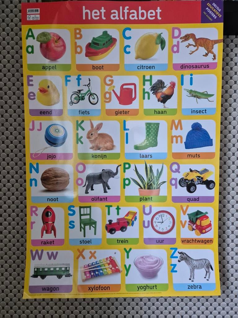 Educatieve Alfabet Poster voor Kinderen - Deltas, Ophalen, Zo goed als nieuw, Taal en Lezen