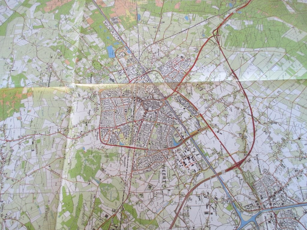 Tropische landkaart van Limburg., Topografische Dienst Nederland, Ophalen of Verzenden, 1800 tot 2000, Nederland