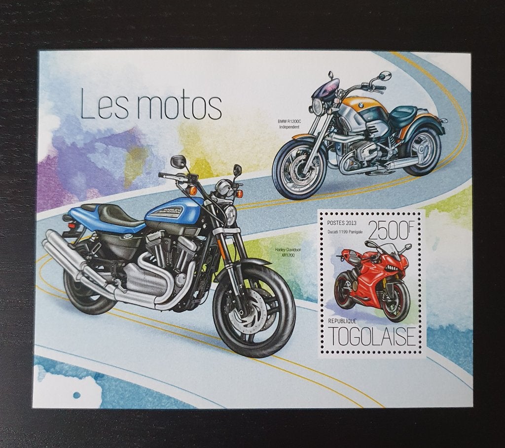 Togo 2013 Motors BMW Ducati Harley Michel blok 911 postfris, Verzenden, Postfris, Overige thema's