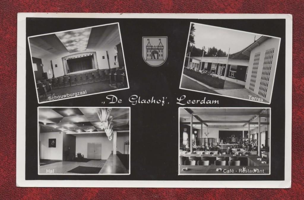Leerdam - "de Glashof" Restaurant, Schouwburg - 1974 - Ong, Ophalen of Verzenden, 1960 tot 1980, Ongelopen, Zuid-Holland