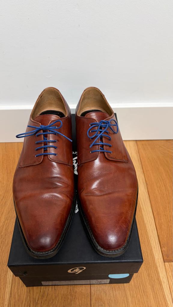 Greve Herenschoenen Maat 43 - Sequoia At met blauwe veters, Ophalen of Verzenden, Gedragen, Bruin, Veterschoenen