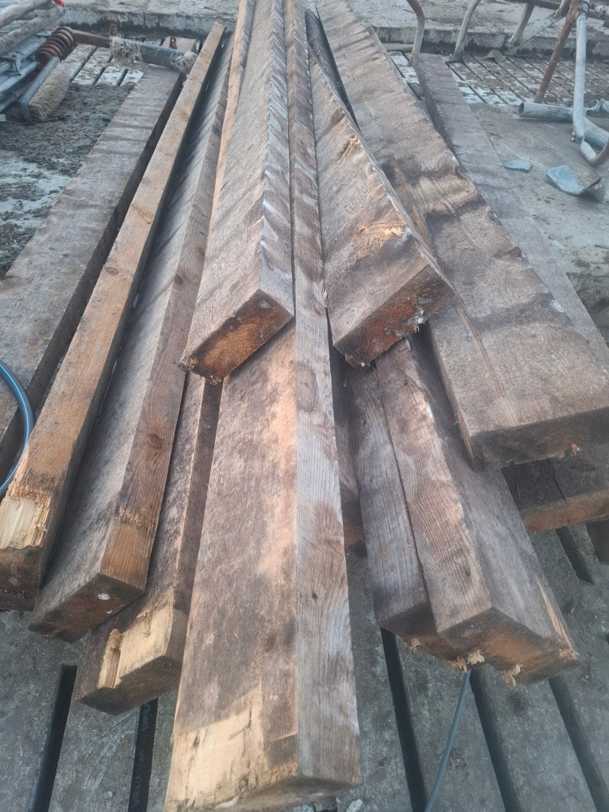houten balken gordingen, Doe-het-zelf en Verbouw, Ophalen, Balk, Vuren, 50 mm of meer