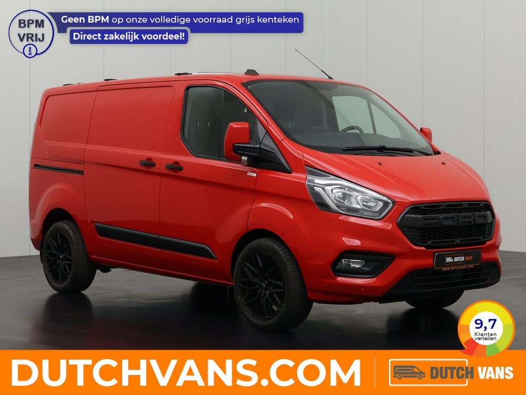Ford Transit Custom 2.0TDCi 130PK Raptor Sport | Navigatie |, Auto's, Bestelauto's, Stof, Gebruikt, Multifunctioneel stuurwiel