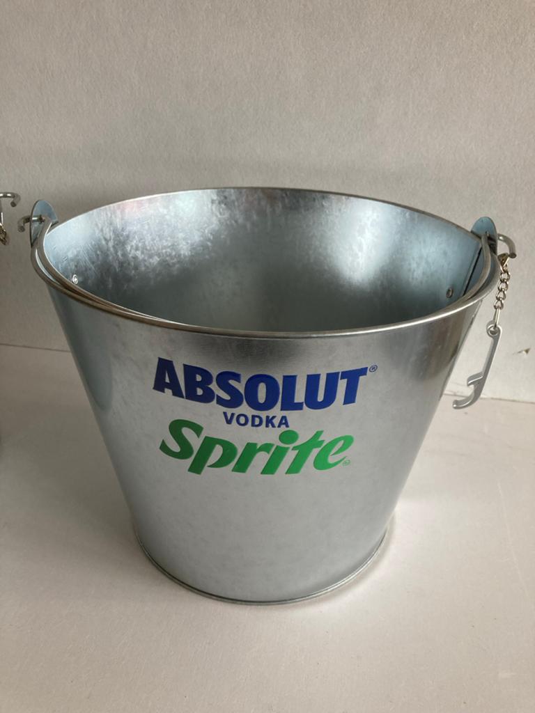 Absolut Vodka Sprite IJsemmer / Koeler, Ophalen, Nieuw, Zilver, Metaal