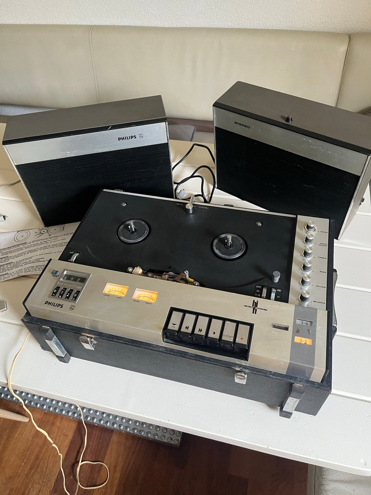Philips bandrecorder - defect voor de handige Harry, Ophalen of Verzenden, Defecte bandrecorder