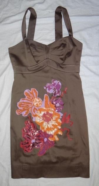 Leuke bruin/oranje/roze STEPS jurk, Ophalen, Bruin, Knielengte, Steps