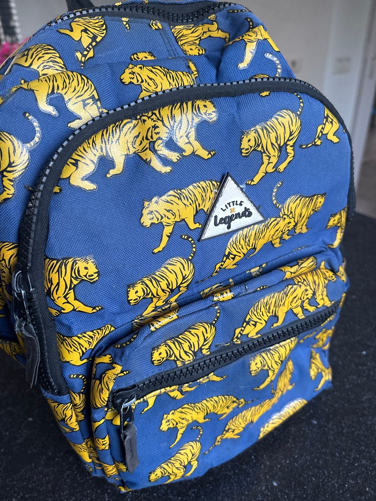 Leuke rugzak met tijgerprint - Little Legends, Overige merken, Gebruikt, Minder dan 30 cm, Ophalen of Verzenden