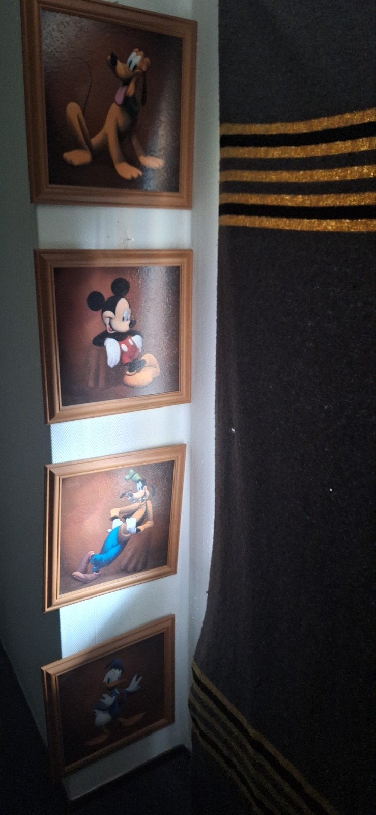 4 Disney fotolijstjes met Mickey, Donald, Goofy en Pluto, Verzamelen, Ophalen of Verzenden, Gebruikt