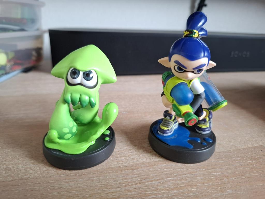 Splatoon Amiibo set: Inkling Jongen & Groene Inktvis, Ophalen of Verzenden, Zo goed als nieuw