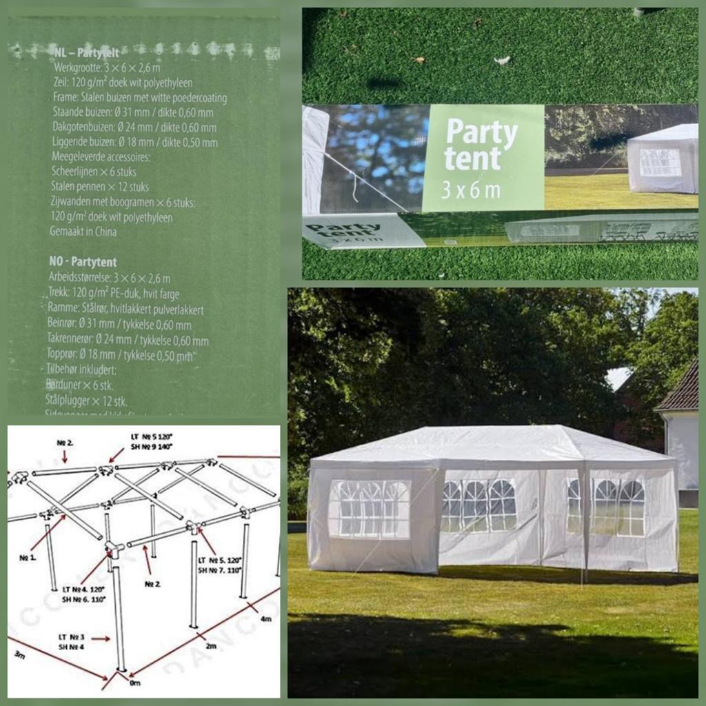 Nieuwe  partytent in doos, Ophalen of Verzenden, Nieuw, Minder dan 5 meter