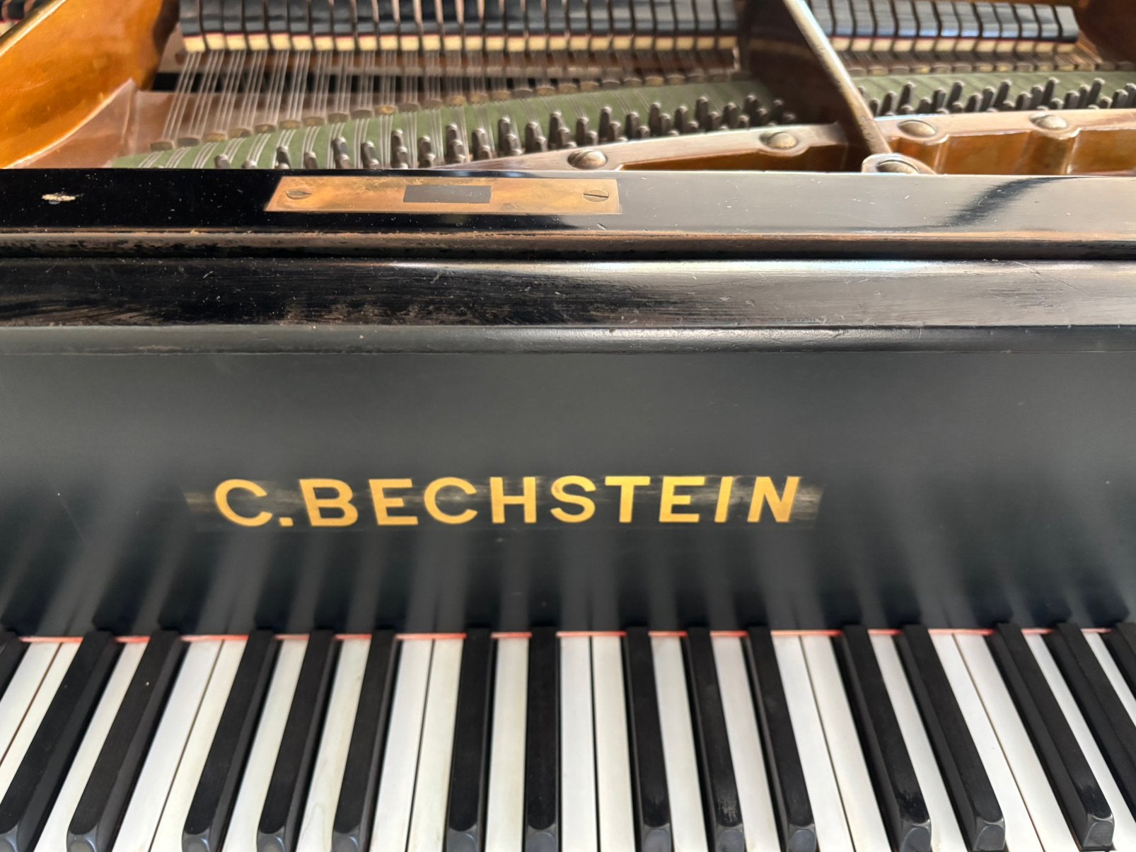 C.Bechstein piano/ vleugel, Ophalen, Gebruikt, Zwart, Vleugel