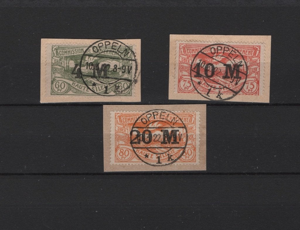Duitse Bezetting Obersilesien no. 41/43 gestempeld., Verzenden, Overige periodes, Gestempeld
