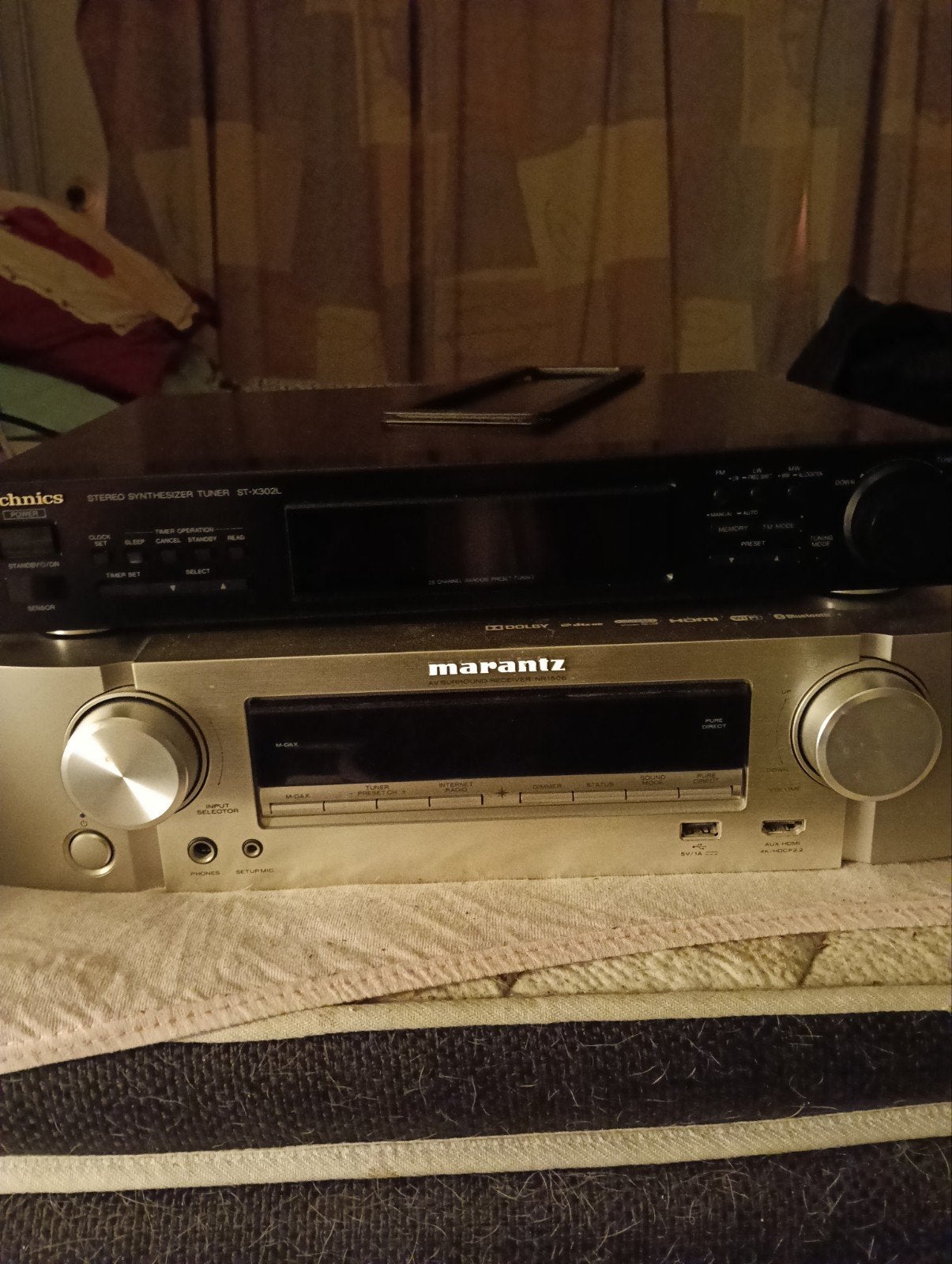 Marantz versterker met Technics tuner, Ophalen of Verzenden, Gebruikt, Stereo, Marantz