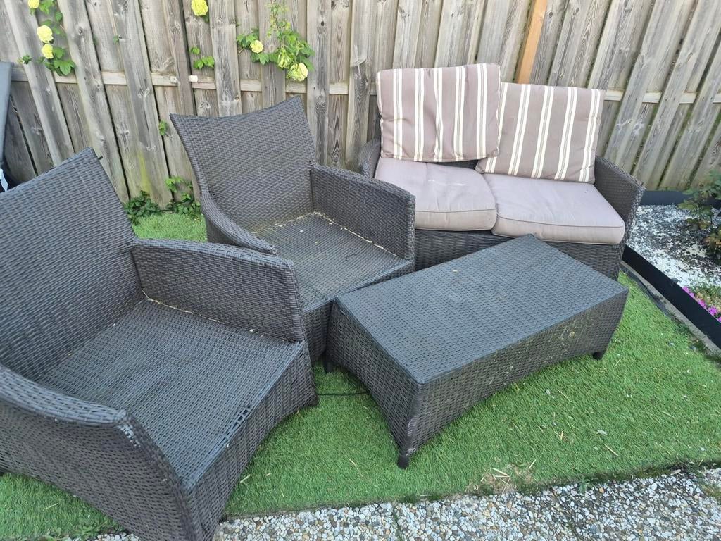 Loungeset, Tuin en Terras, Tuinsets en Loungesets, Ophalen of Verzenden, Gebruikt, Kunststof