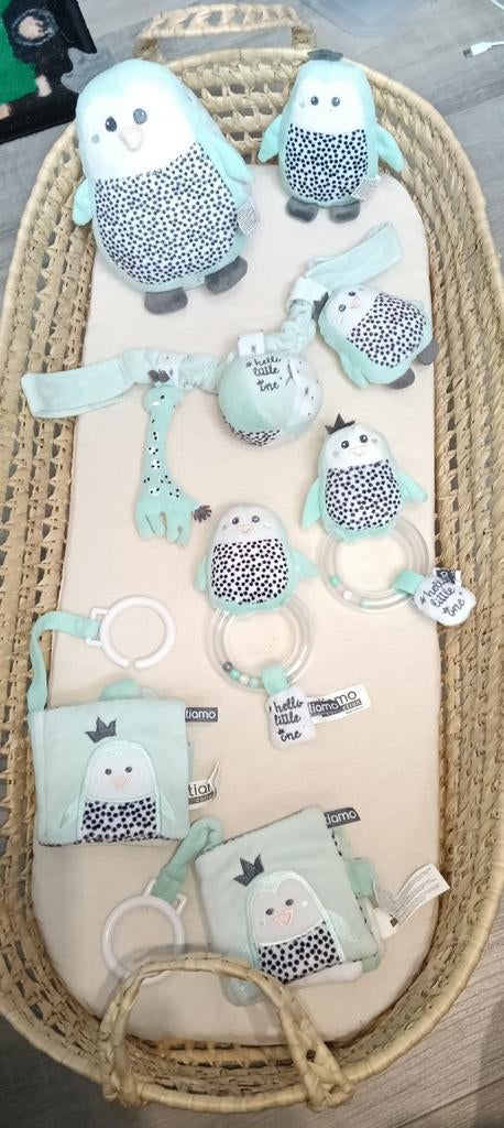 Tiamo 'Hello little One' Pinguïn Baby speelgoed set, Ophalen, Zo goed als nieuw