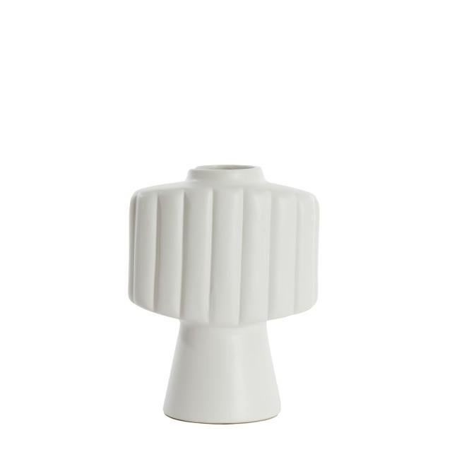 Vaas GANDARA Nieuw Light&Living 28.5 cm, Light&Living, Wit, Aardewerk of Porselein, Nieuw