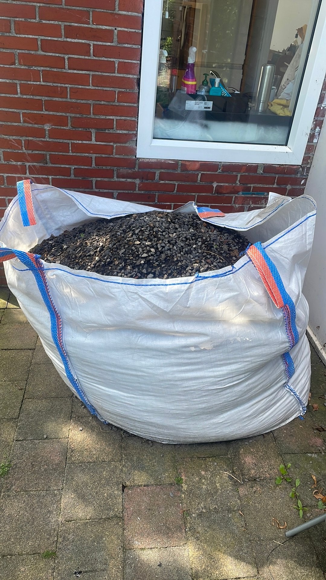 Een kuub basalt grind, Gebruikt, Split, Basalt, Antraciet
