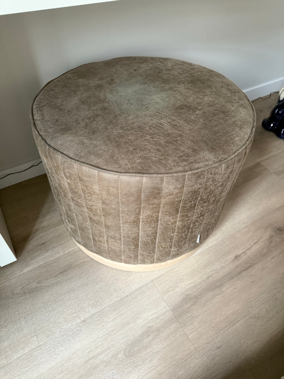 Stijlvolle Poef Rivièra Maison - Zo goed als nieuw, Ophalen, Gebruikt, Rond, Minder dan 50 cm