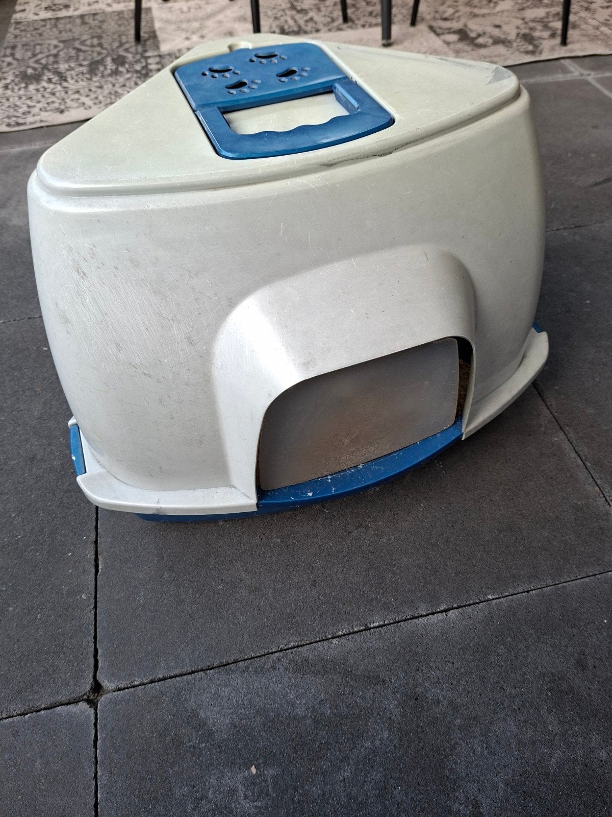 hoek kattenbak, Ophalen, Gebruikt