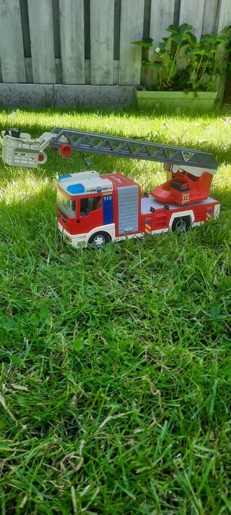 Playmobil Brandweer Auto met Uitschuifbare Ladder, Ophalen of Verzenden, Gebruikt, Los playmobil