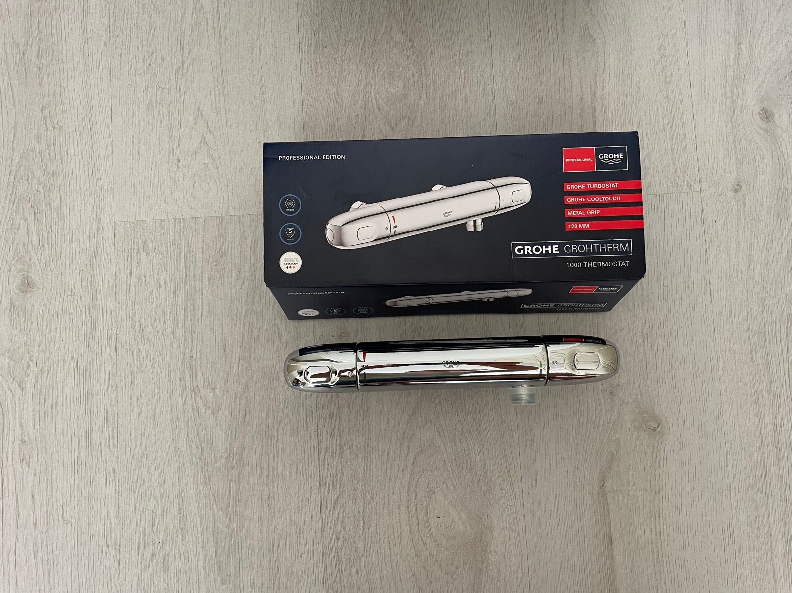 Grohe Grohtherm 1000 thermostaat kraan (120mm) nieuw, Ophalen of Verzenden, Nieuw, Chroom, Douche