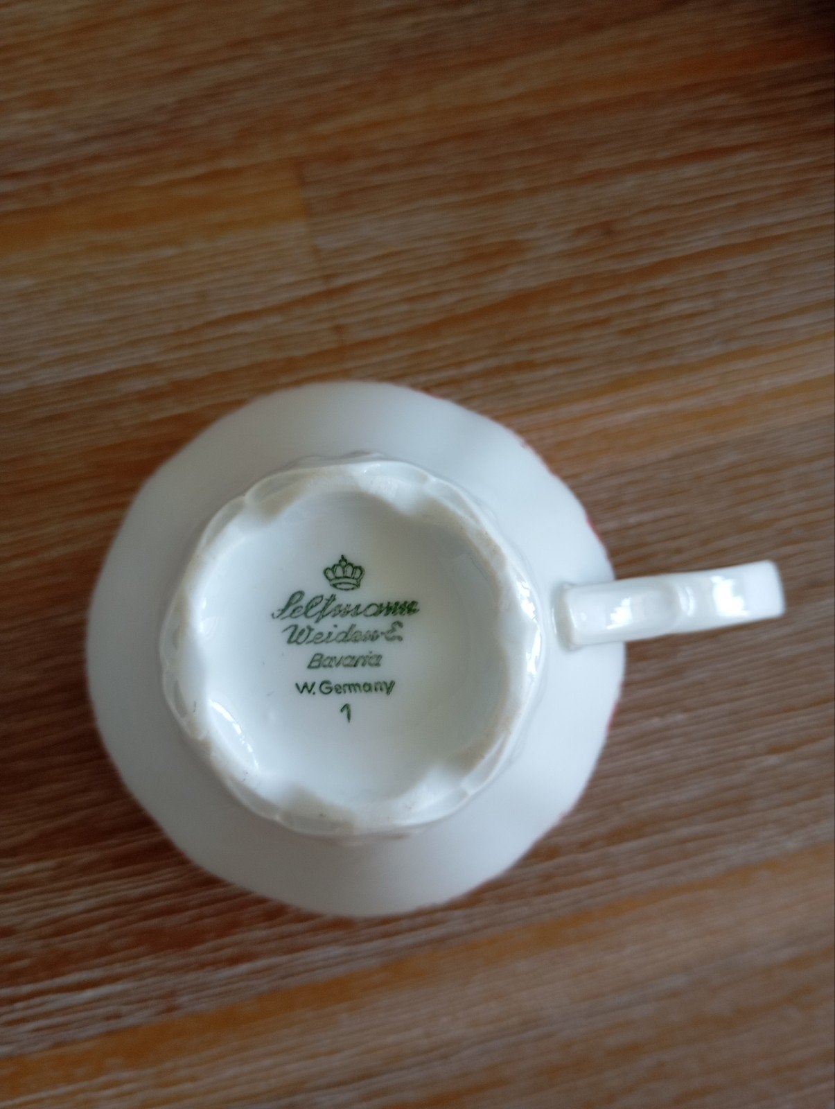 Vintage Koffie-/Theeservies met Warmer - Rood Bloemenpatroon, Ophalen