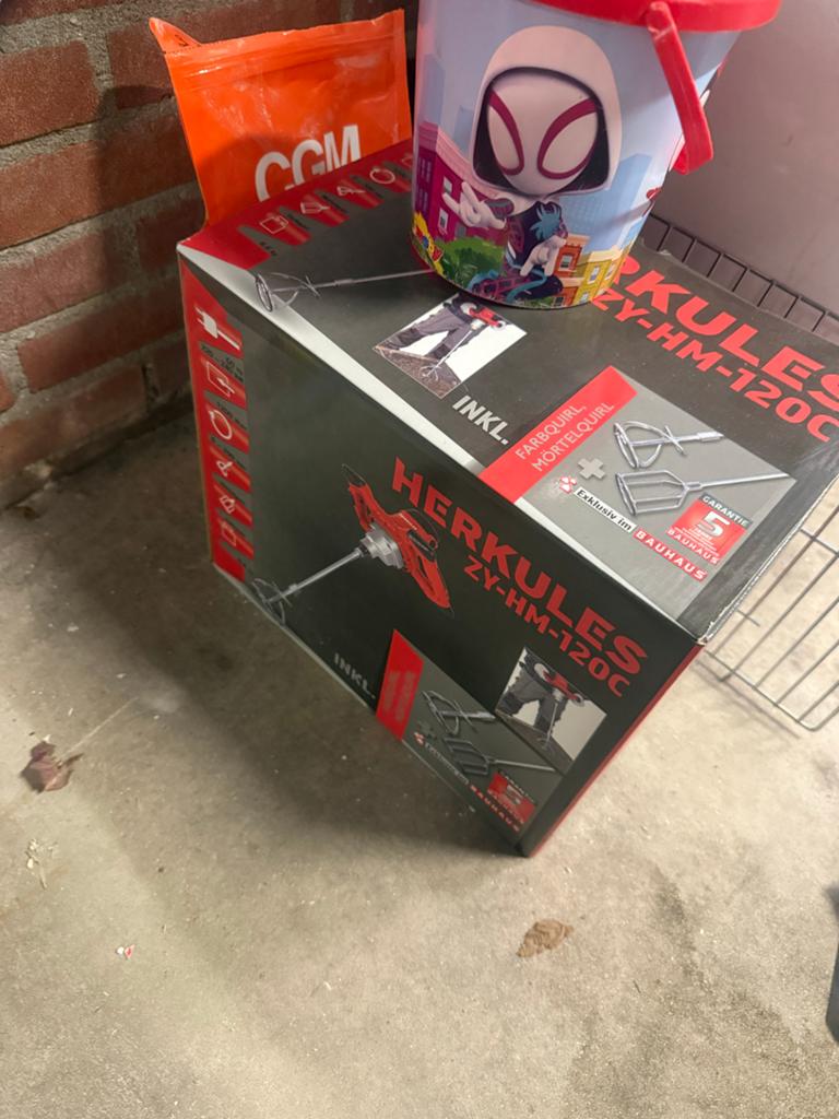 Herkules ZY-HM-120C Mortelmixer, Ophalen of Verzenden, Zo goed als nieuw