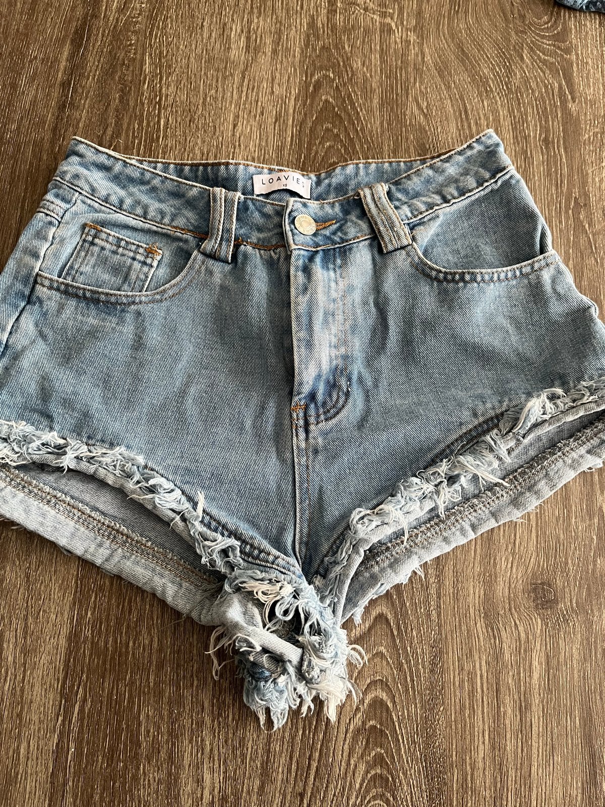 Loavies korte spijkerbroek - Maat XS, Kleding | Dames, Kort, Blauw, Ophalen of Verzenden, Zo goed als nieuw